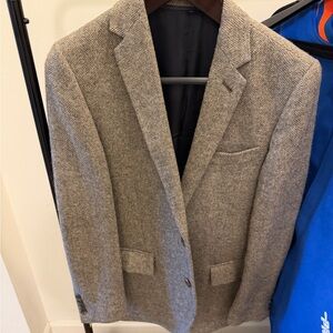 J. Crew Gray Herringbone Blazer